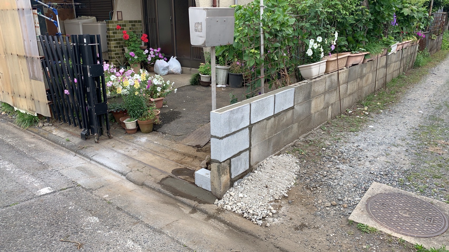I様境界ブロック破損修理工事のアイキャッチ画像
